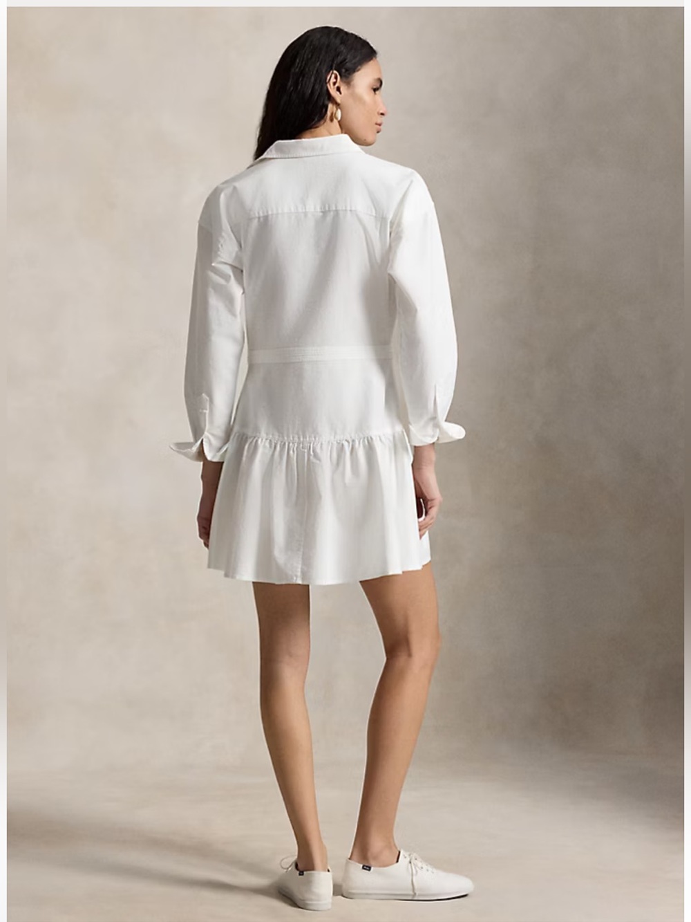 Polo Ralph Lauren Cotton Oxford Paneled Shirtdress in white - Picture 2 of 9